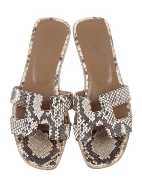 hermes snakeskin sandals.